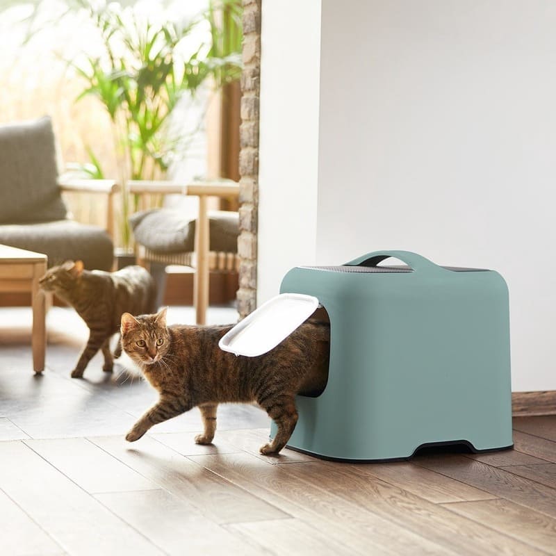 Gimcat Smart Olimpia slēgta kaķu tualete Petrol 51x39,5x44 cm